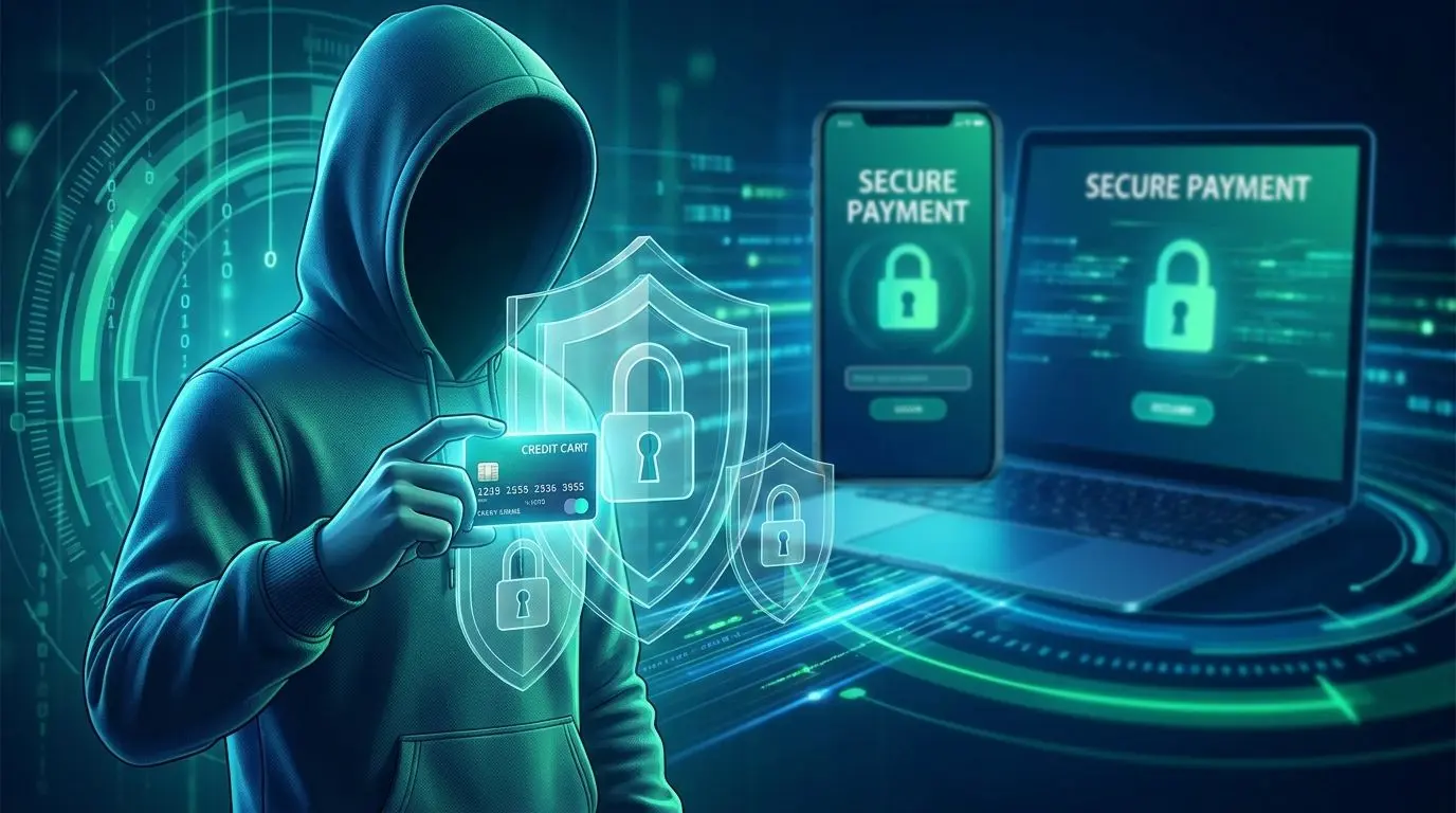 Mastercard payment security at PlayOJO Secure online payment illustration with card and shield icons