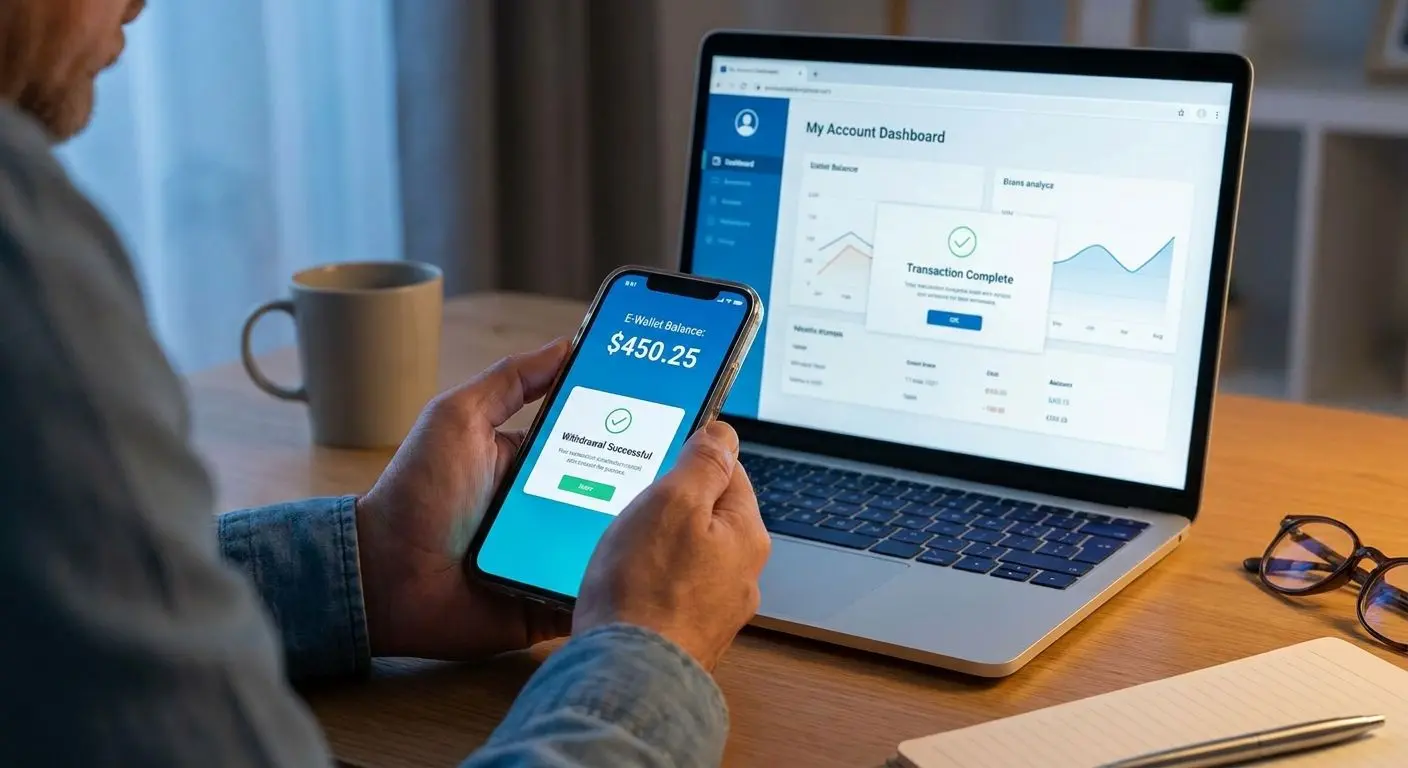 User checking Neteller balance after PlayOJO withdrawal